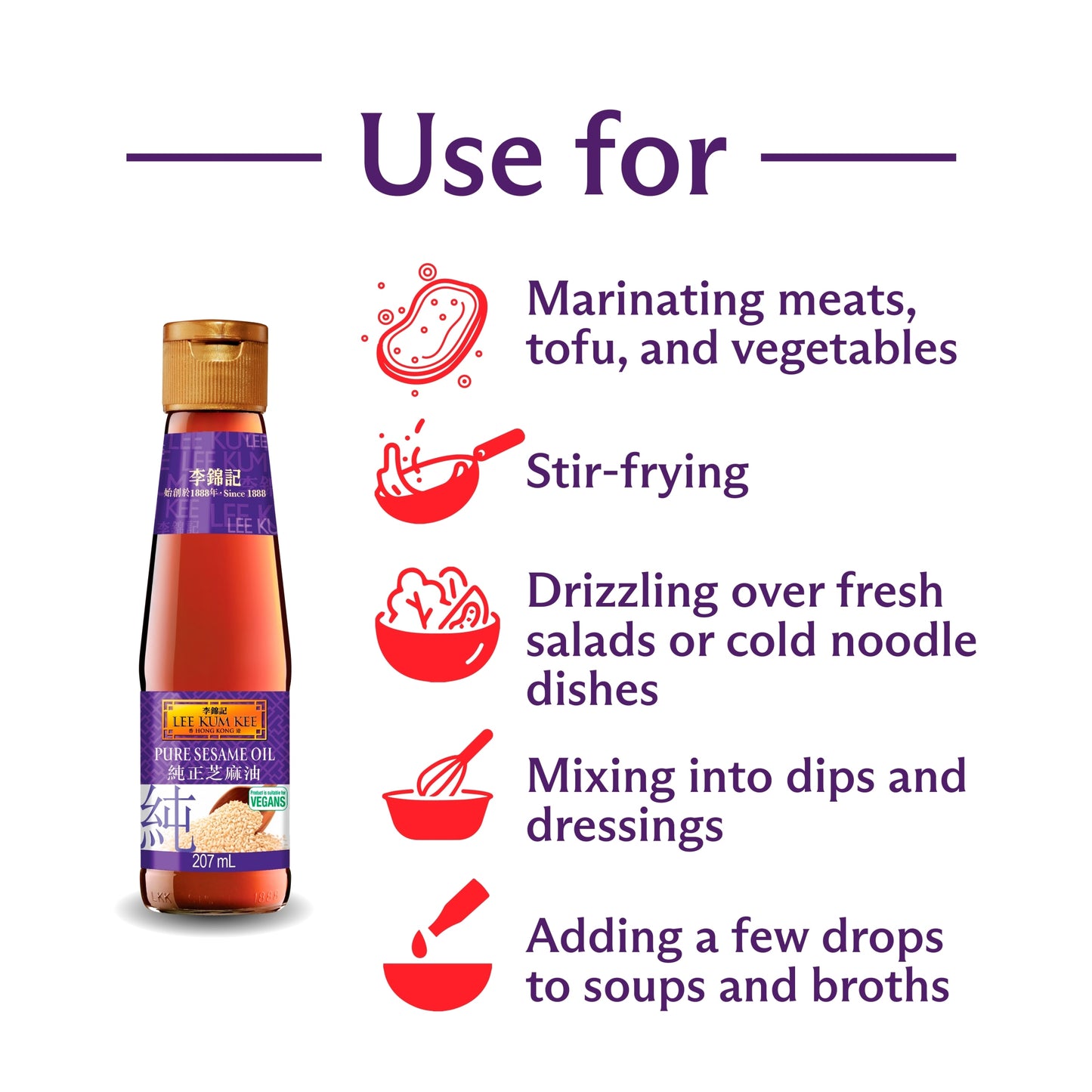 Lee Kum Kee Pure Sesame Oil 207Ml — image 2