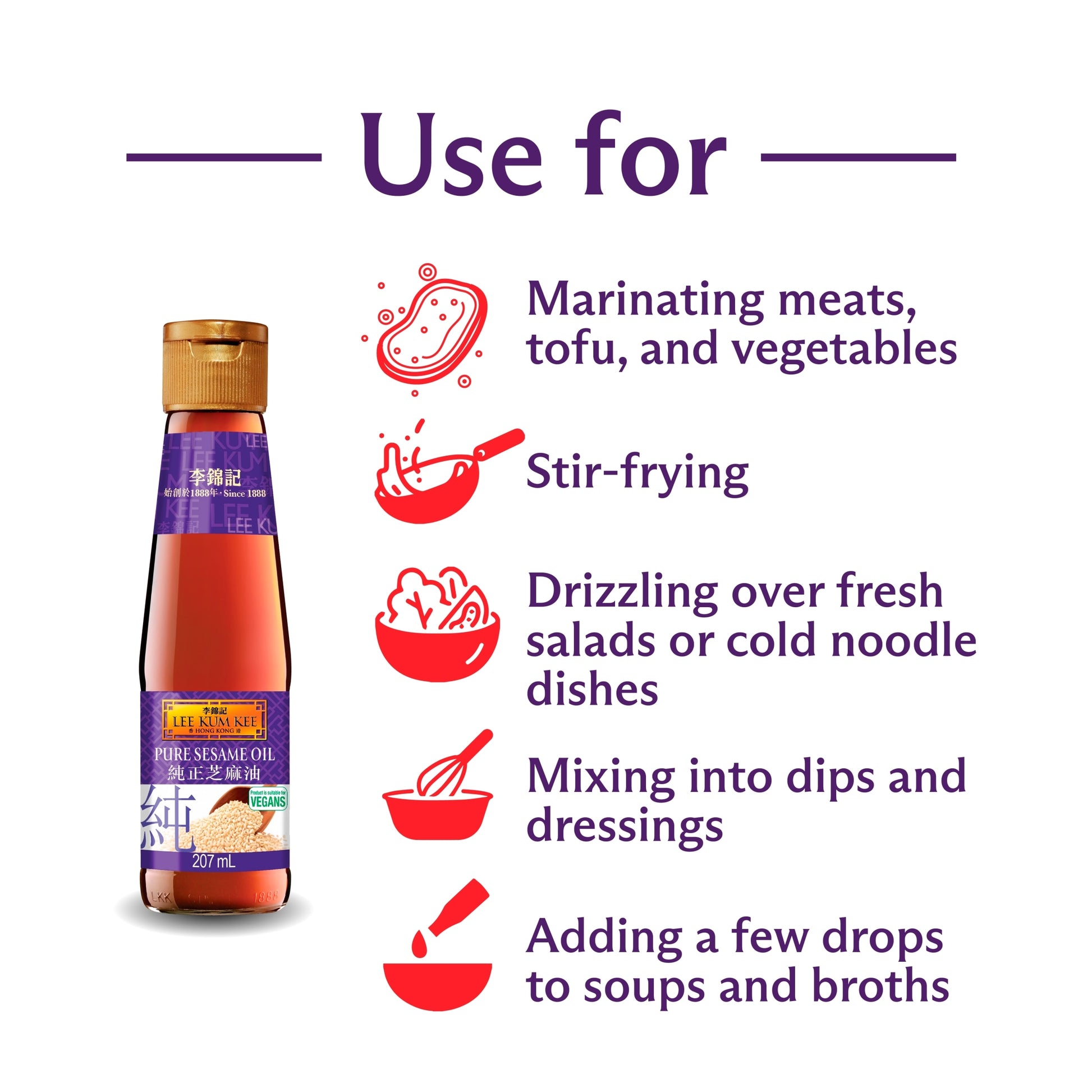 Lee Kum Kee Pure Sesame Oil 207Ml — image 2