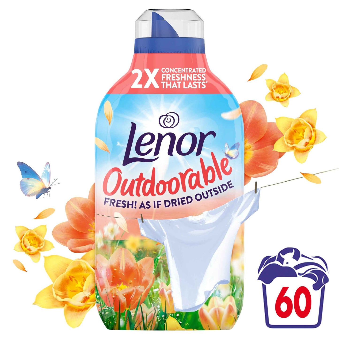 Lenor Outdoorable Fabric Conditioner First Day Of Spring 60 Washes