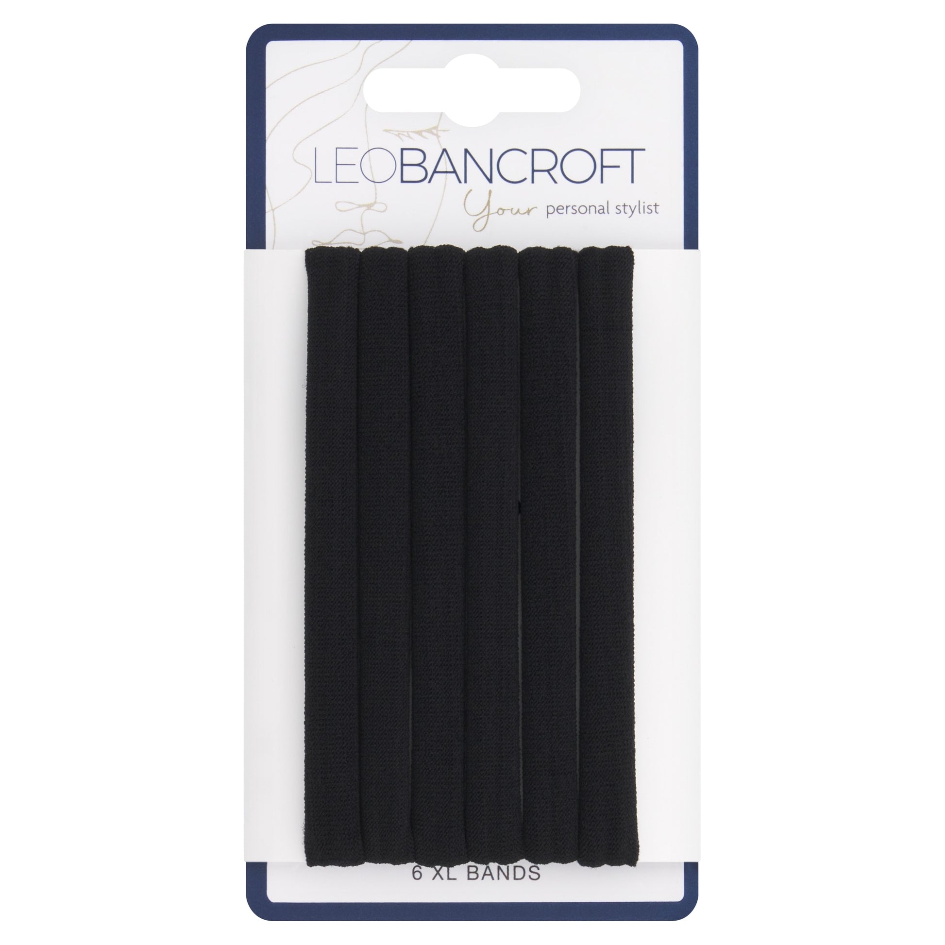 Leo Bancroft Extra Large Soft Bands Black 6 Pack — image 1