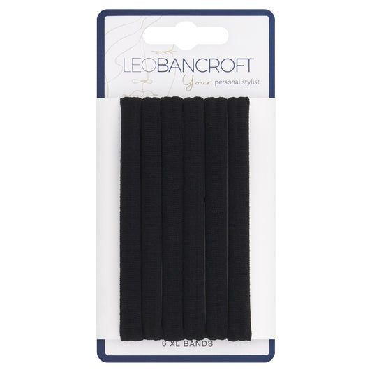 Leo Bancroft Extra Large Soft Bands Black 6 Pack — image 1