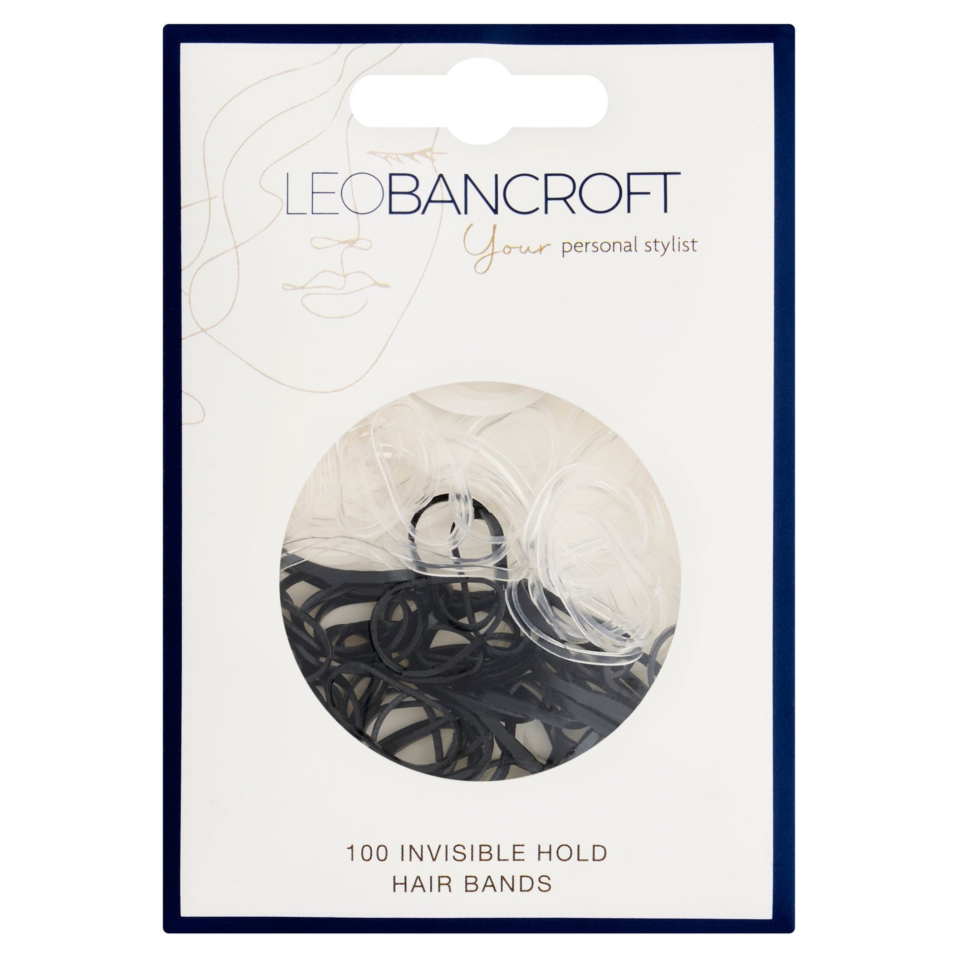 Leo Bancroft Invisible Hold Hair Bands 100 Pack — image 1