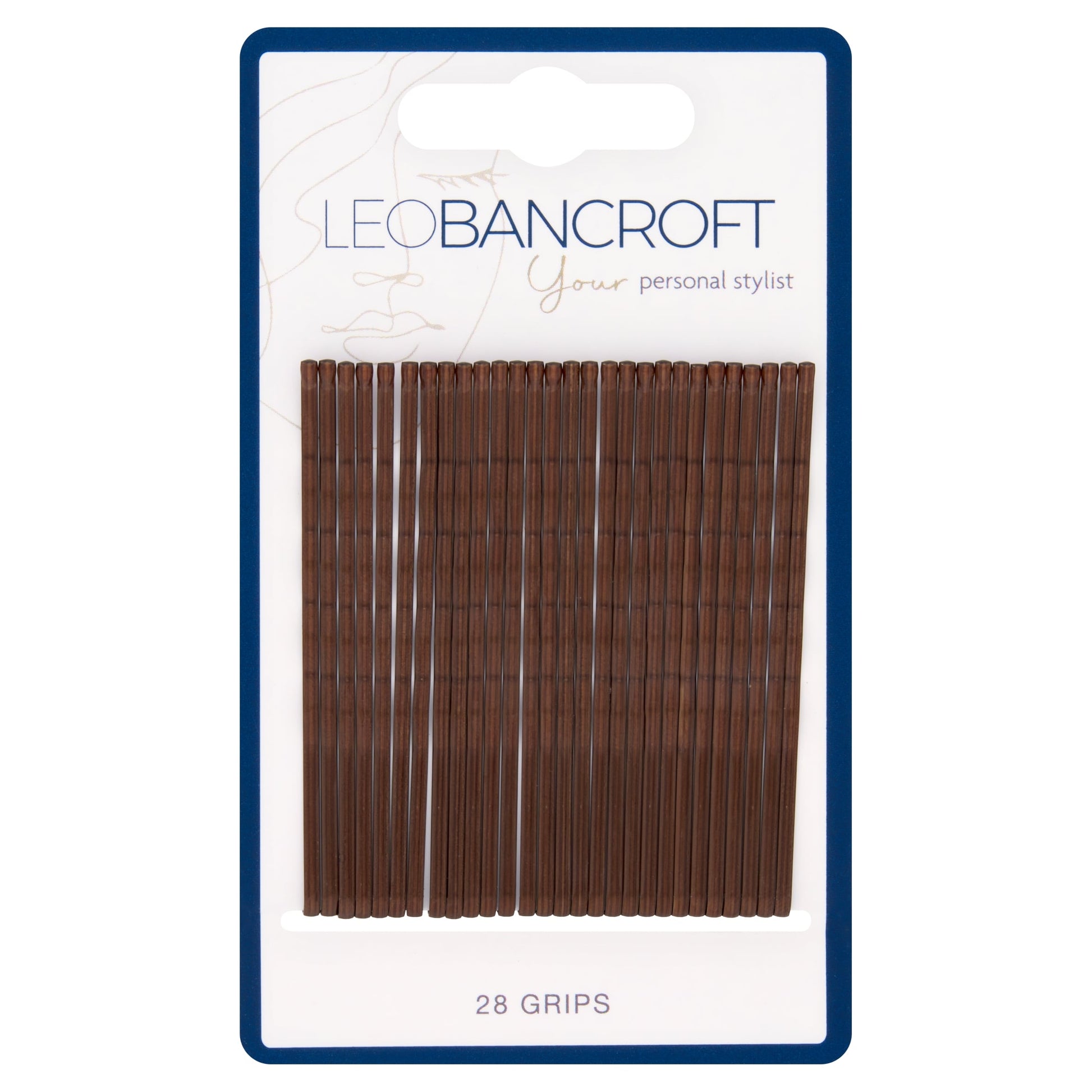 Leo Bancroft Large Hair Grips Brown 28Pk — image 1
