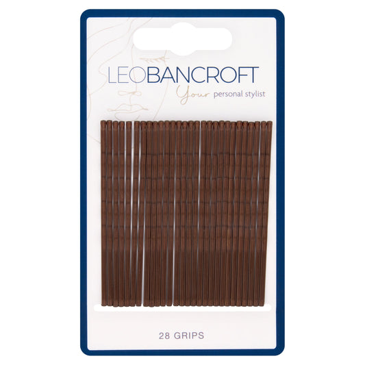 Leo Bancroft Large Hair Grips Brown 28Pk — image 1
