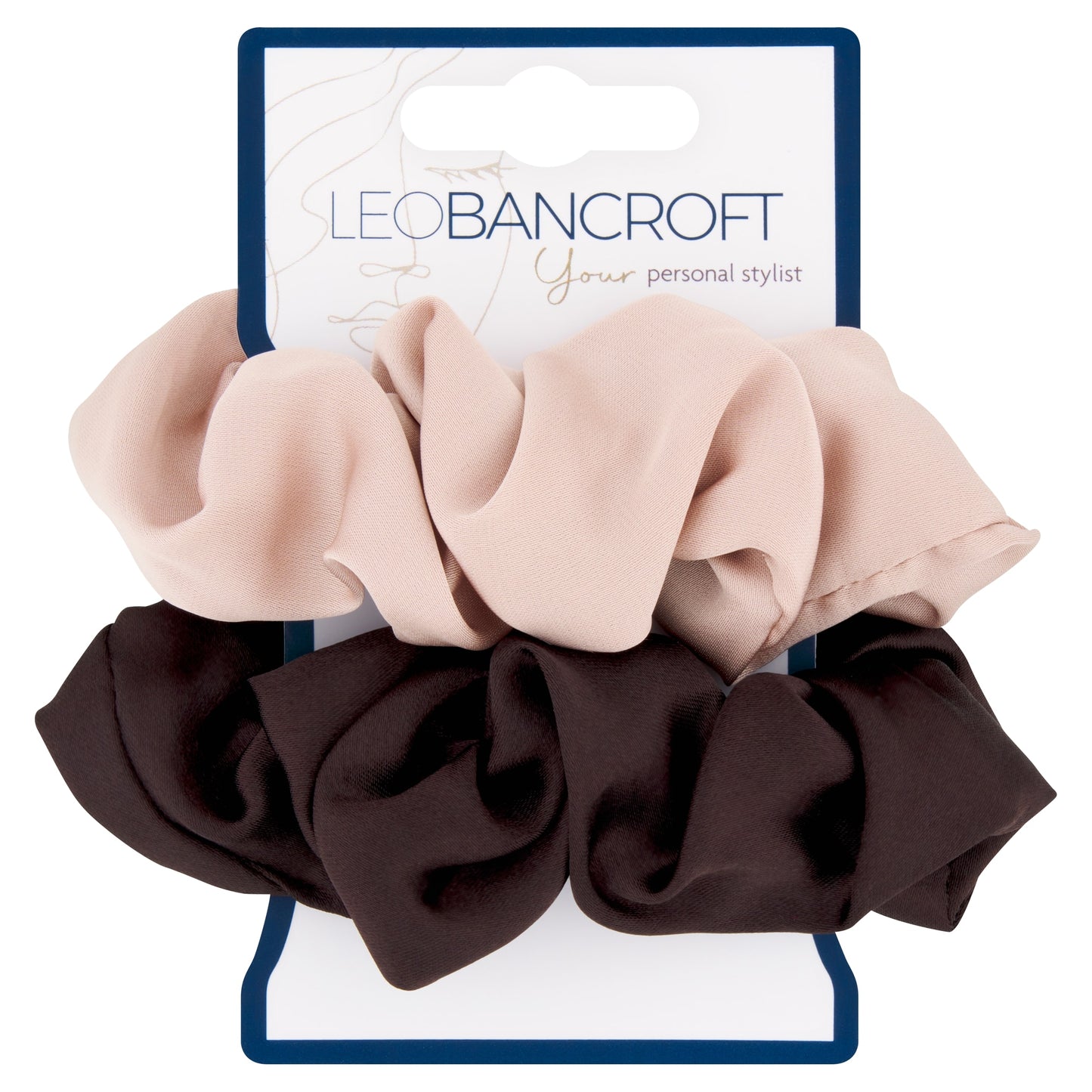 Leo Bancroft Satin Scrunchies Pink 2 Pack — image 1