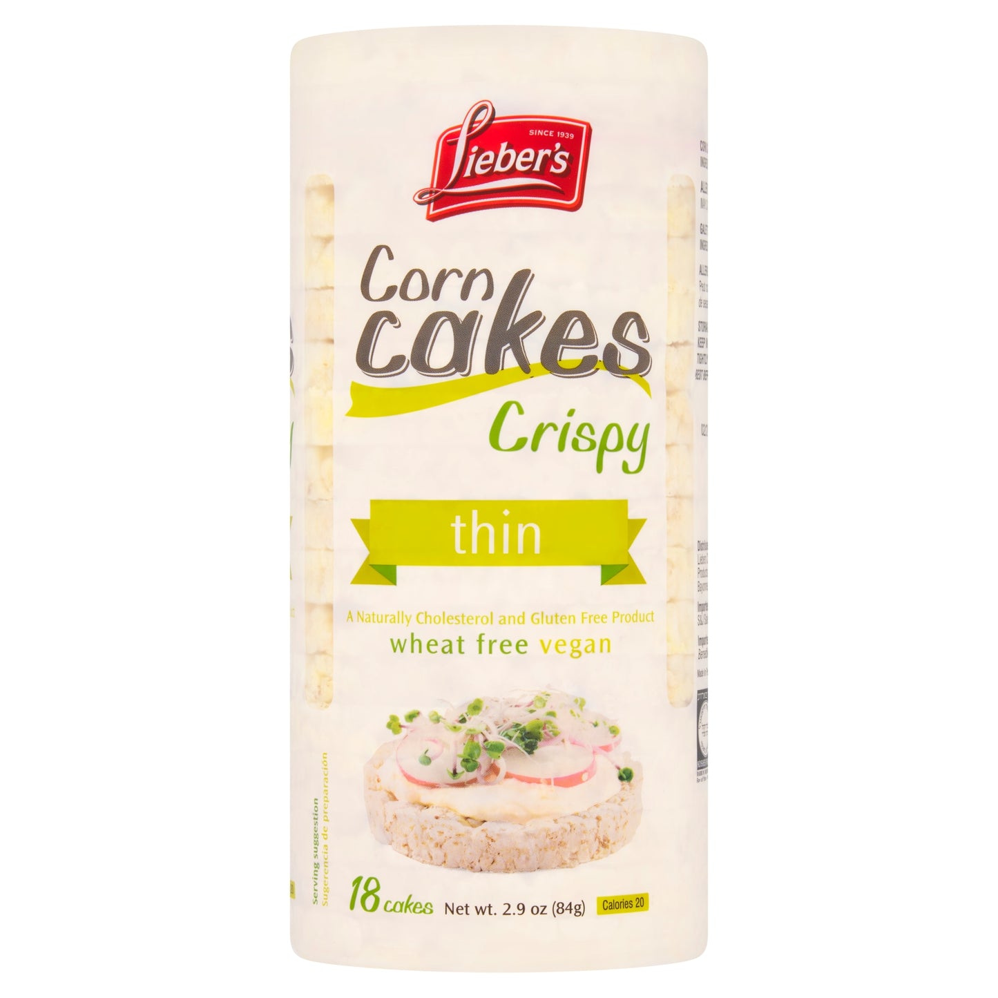 Liebers Corn Cakes Crispy Thin 18S 84G — image 1