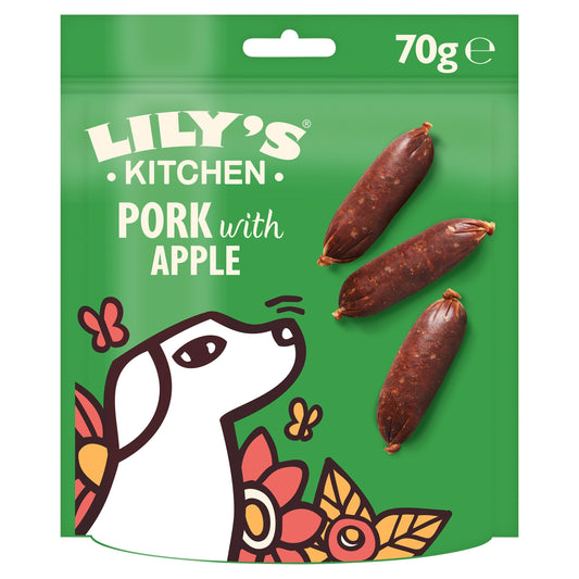 Lily's Kitchen Pork & Apple Sausages Dog Treats 70g — image 1