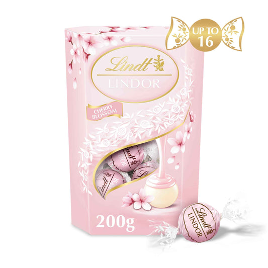 LINDOR Lindt Cherry Blossom White Chocolate Truffle Box 200g