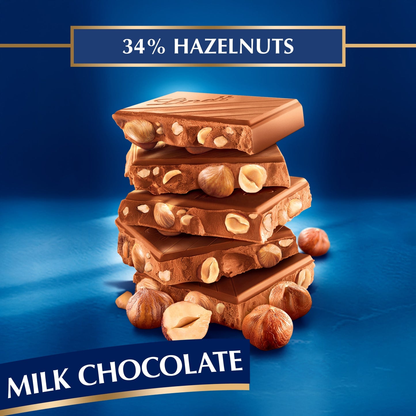 Lindt Hazelnut Milk Chocolate Bar 150G — image 3