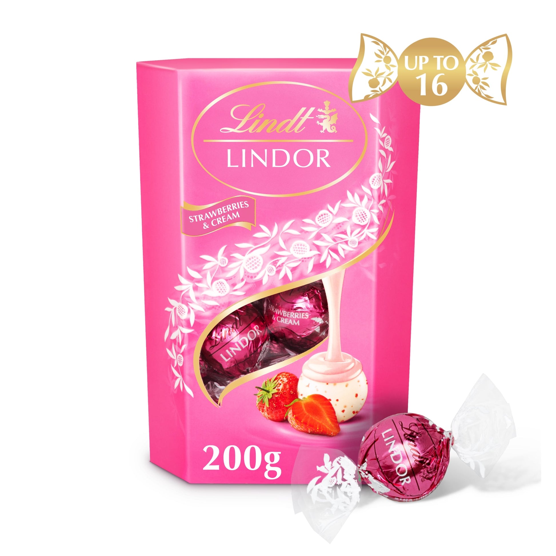 Lindt Lindor Chocolate Truffles - Strawberries & Cream 200g — image 1