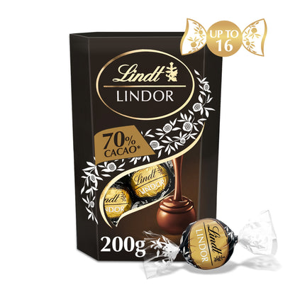 Lindt Lindor Extra Dark Chocolate Truffles - 70% Cacao 200g — image 1