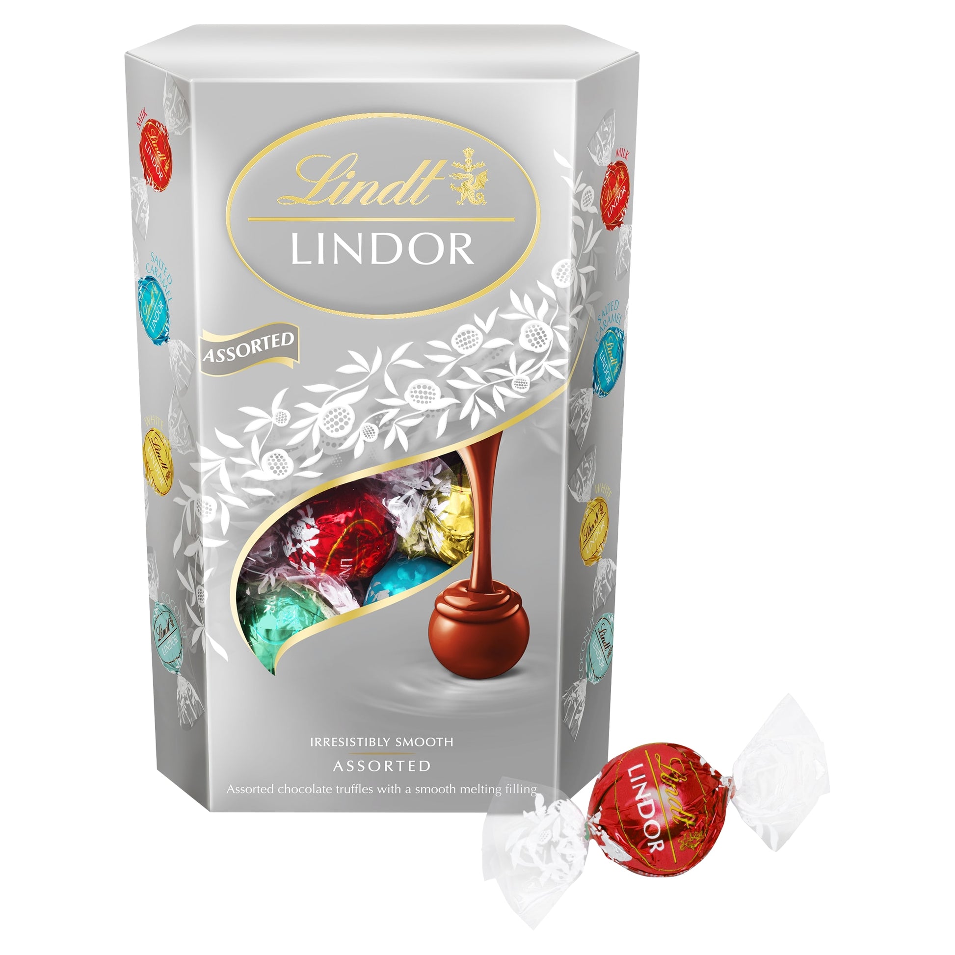Lindt Lindor Silver Assorted Chocolate Truffles Box 337g — image 2