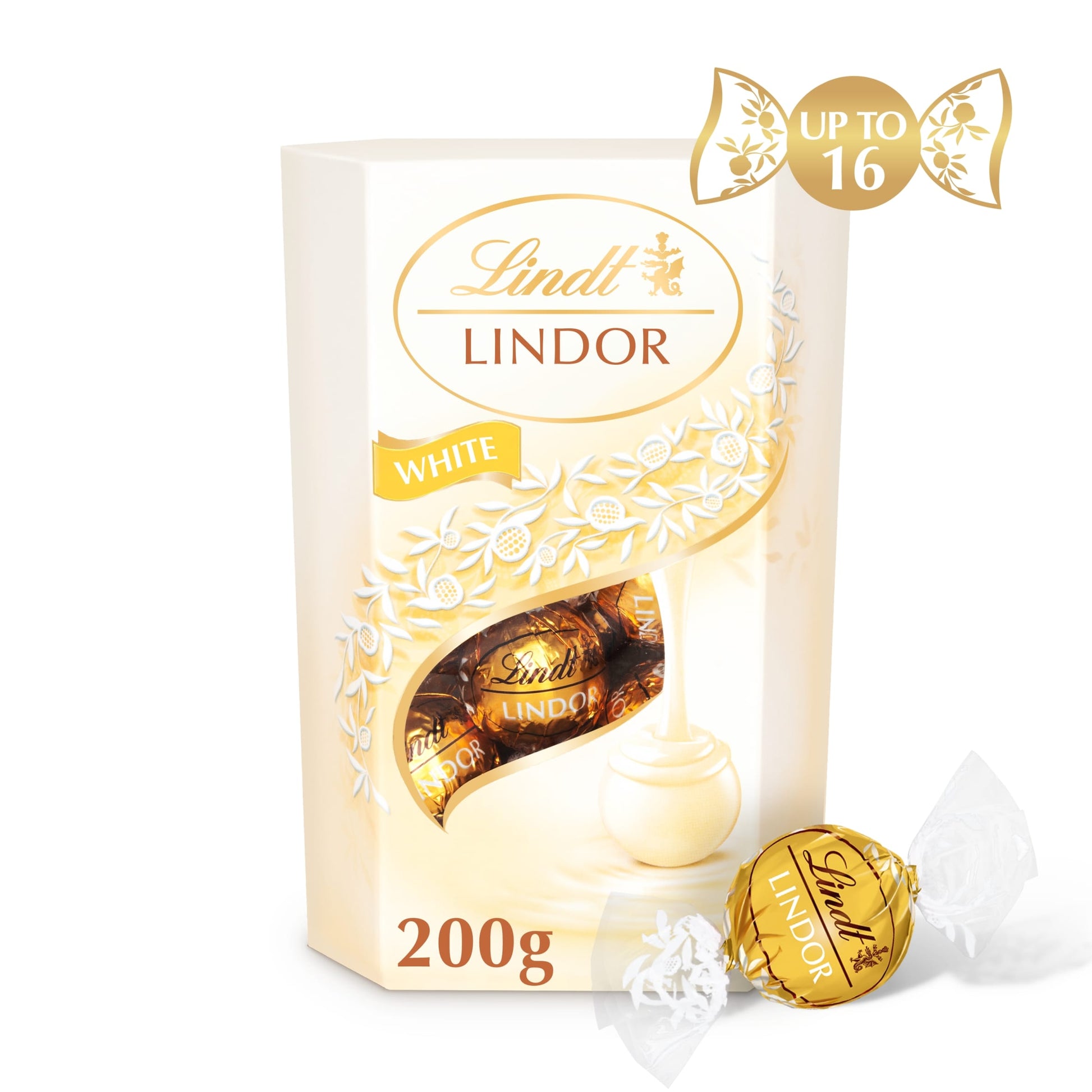 Lindt Lindor White Chocolate Truffles Carton 200G — image 1