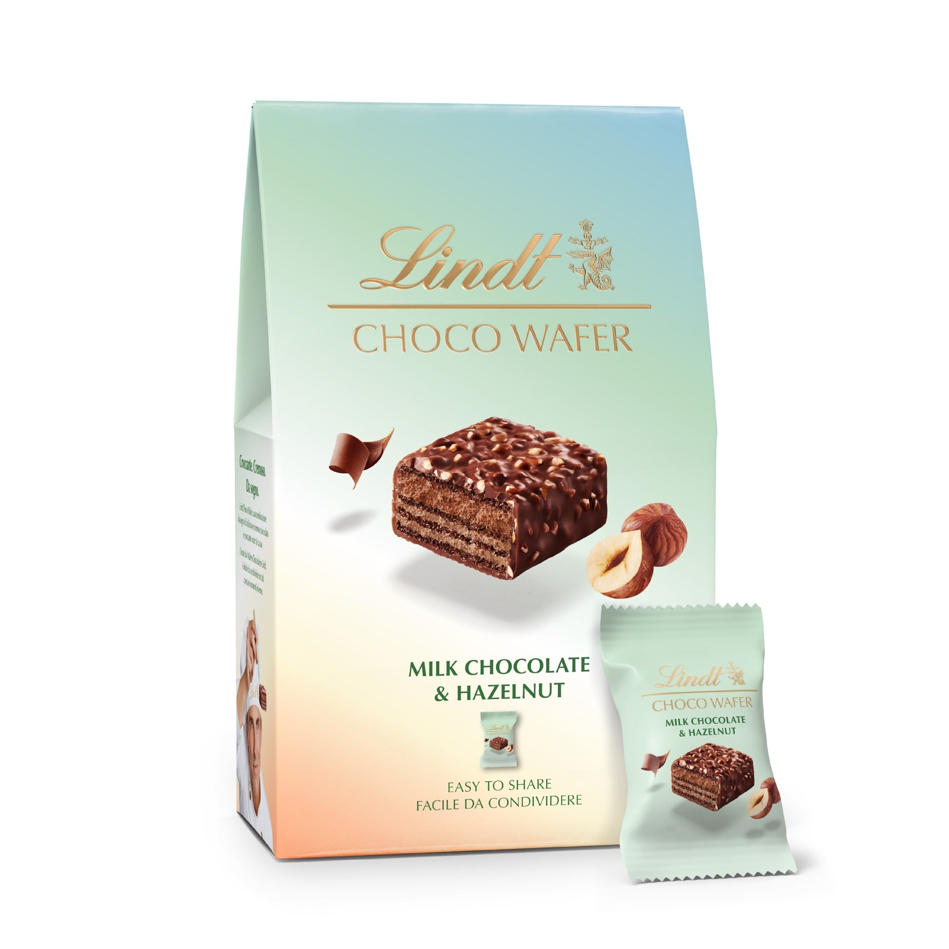 Lindt Milk Chocolate & Hazelnut Choco Wafers 135G — image 2