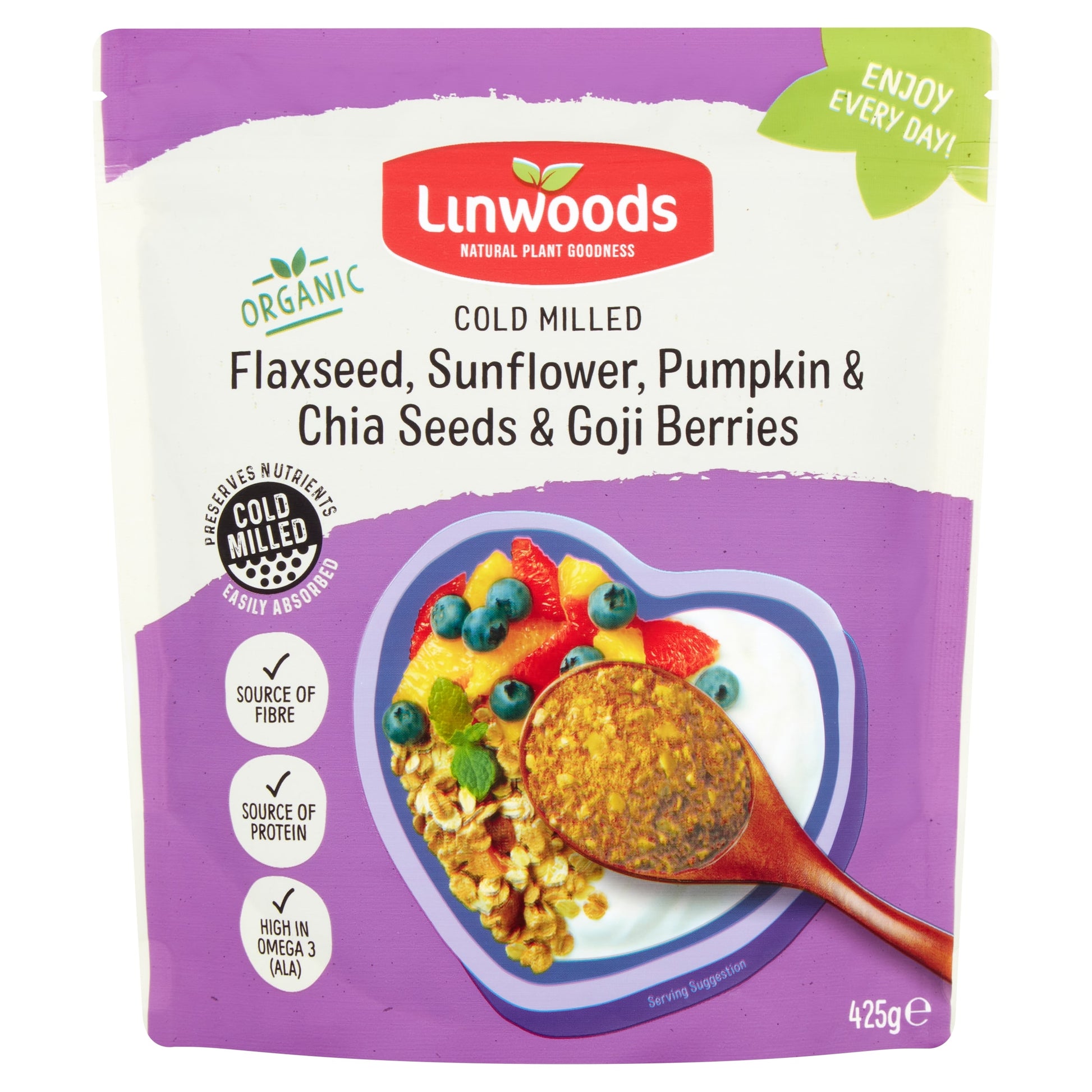 Linwoods Organic Flax Sunflower Seeds Berries 425G — image 1