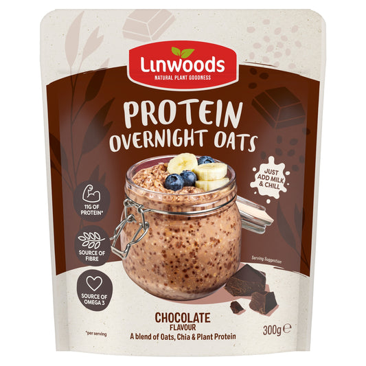 Linwoods Protein Overnight Oats Chocolate Flavour 300g — image 1