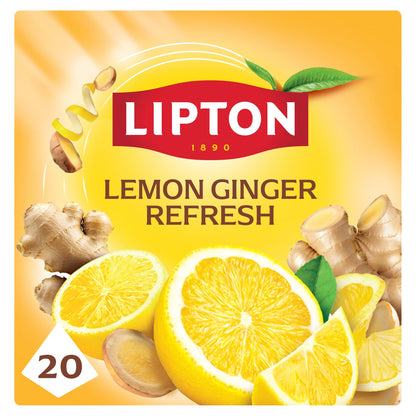 Lipton Lemon & Ginger Refresh 20 Tea Bags 34g — image 1