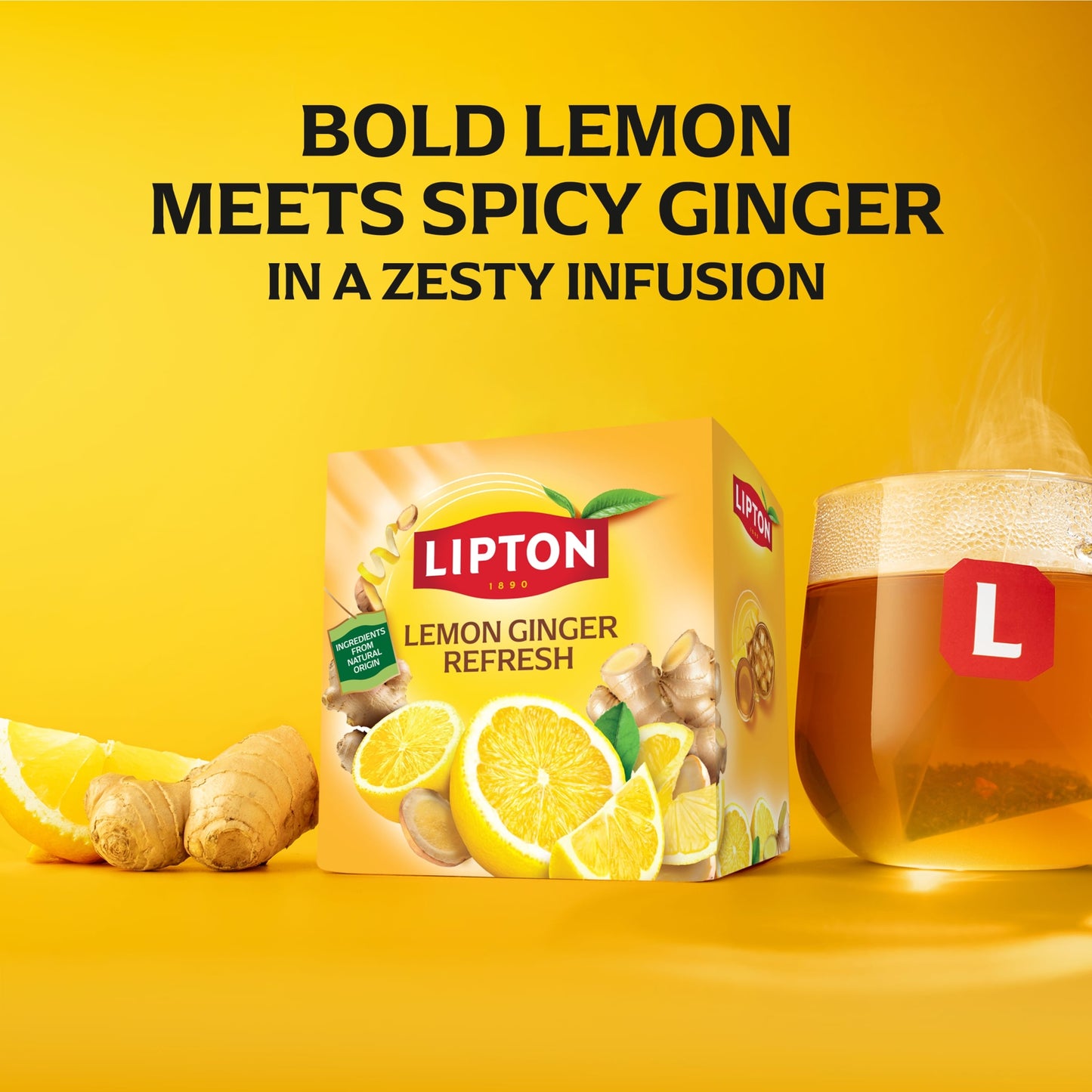 Lipton Lemon & Ginger Refresh 20 Tea Bags 34g — image 2
