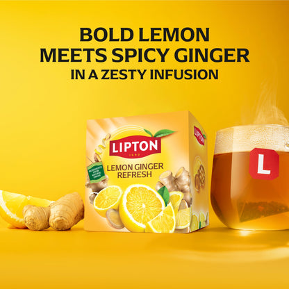 Lipton Lemon & Ginger Refresh 20 Tea Bags 34g — image 2