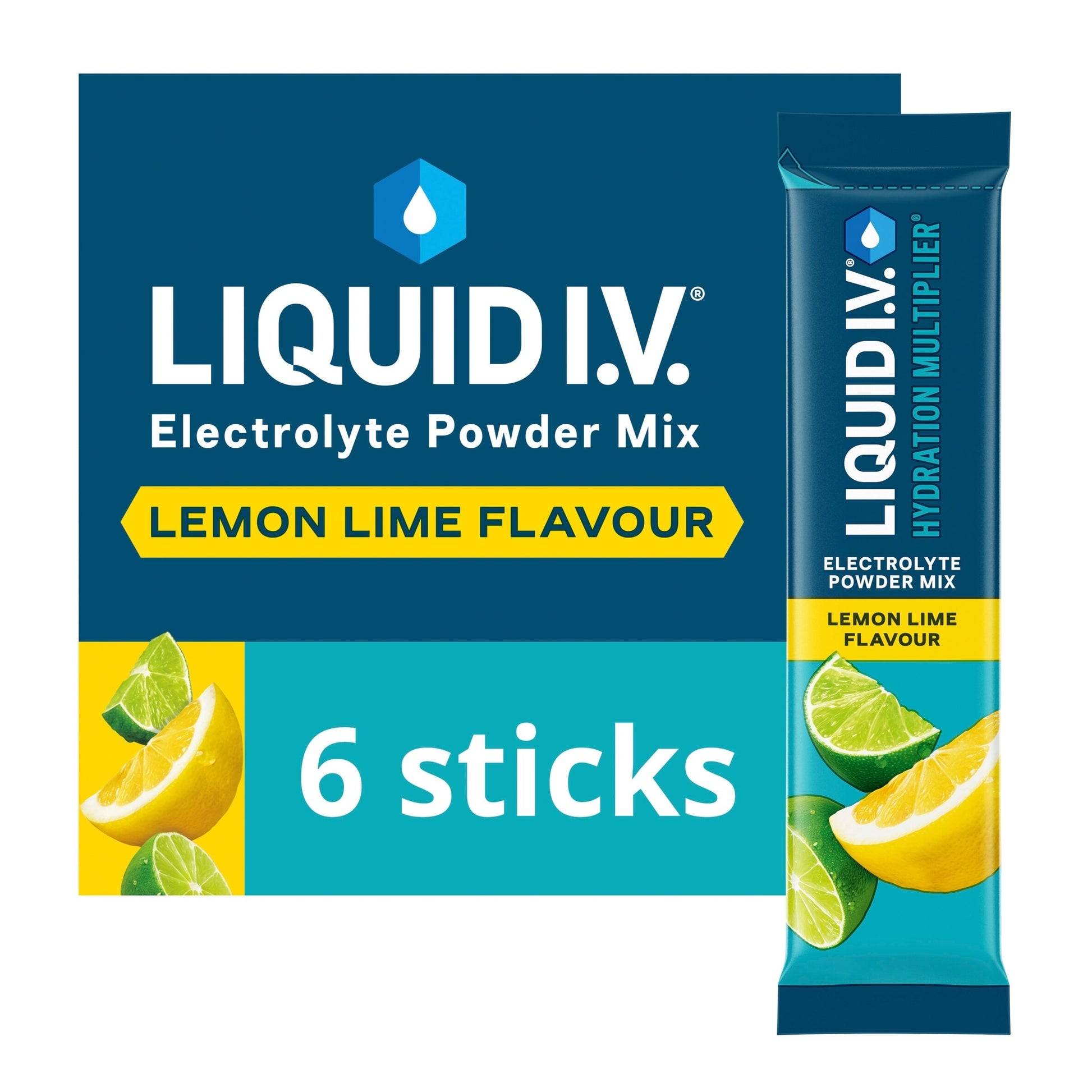 Liquid I.V. Hydration Multiplier Electrolyte Powder Mix Lemon Lime 6x16g — image 1