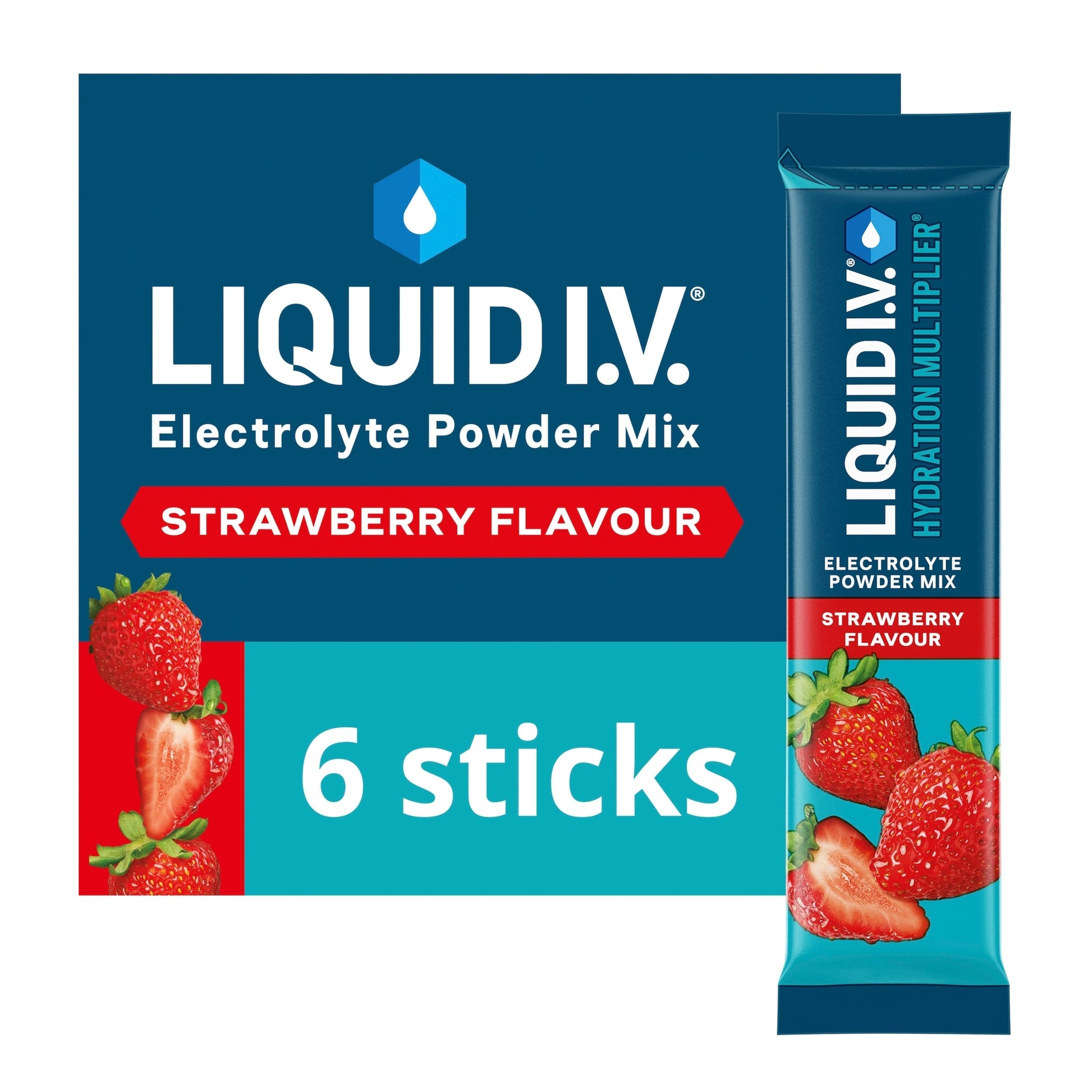 Liquid I.V. Hydration Multiplier Electrolyte Powder Mix Strawberry 6x16g — image 1