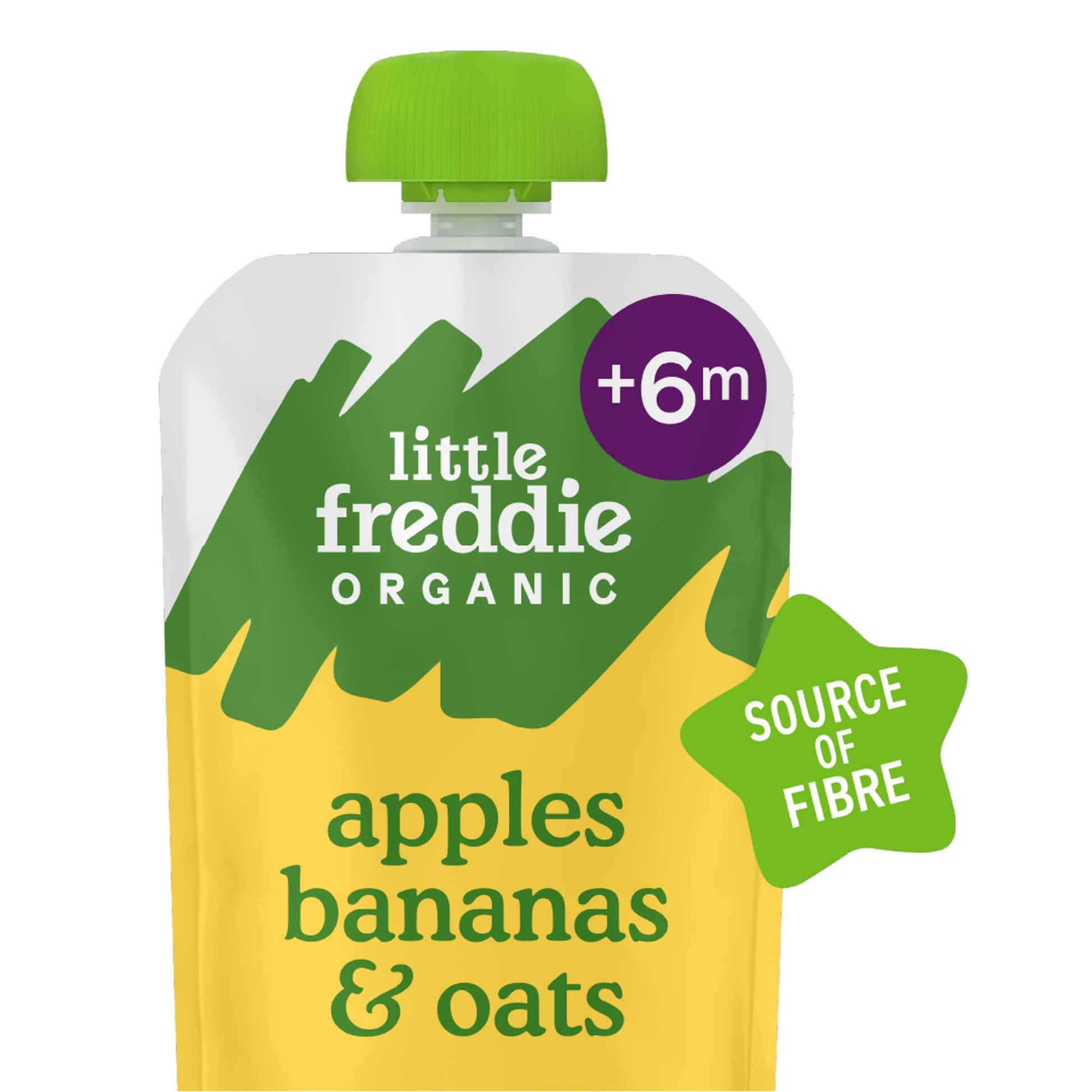 Little Freddie Organic Apples, Bananas & Oats Baby Food Pouch 6+ Months — image 1