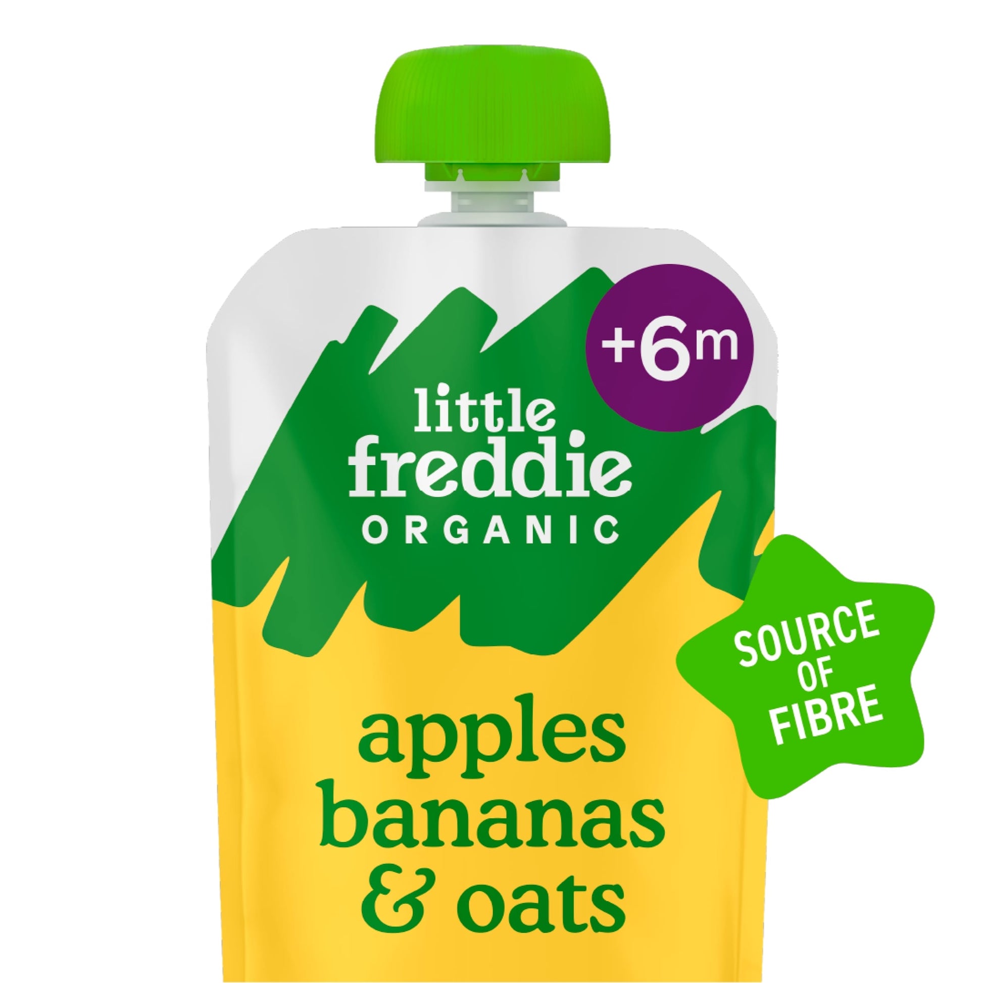 Little Freddie Organic Apples, Bananas & Oats Baby Food Pouch 6+ Months — image 2
