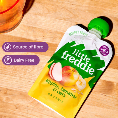 Little Freddie Organic Apples, Bananas & Oats Baby Food Pouch 6+ Months — image 5
