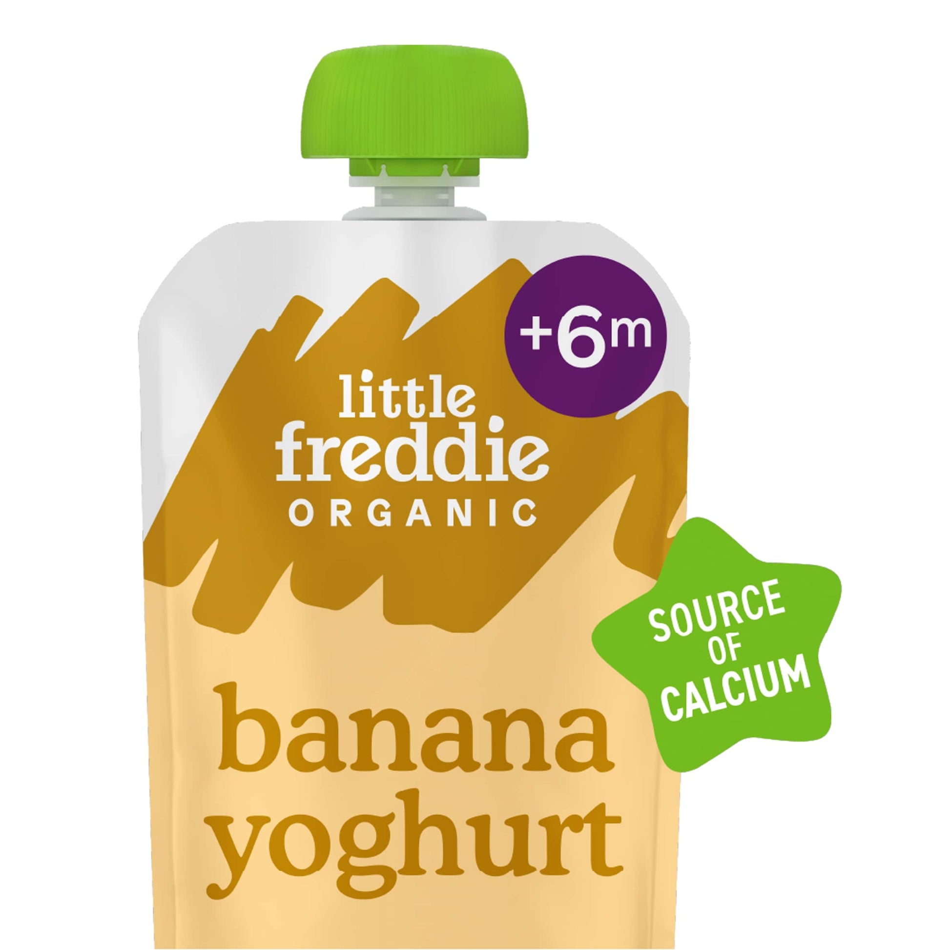 Little Freddie Organic Banana Greek Style Yoghurt Baby Food Pouch 6+ Months 100g — image 1
