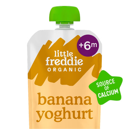 Little Freddie Organic Banana Greek Style Yoghurt Baby Food Pouch 6+ Months 100g — image 2