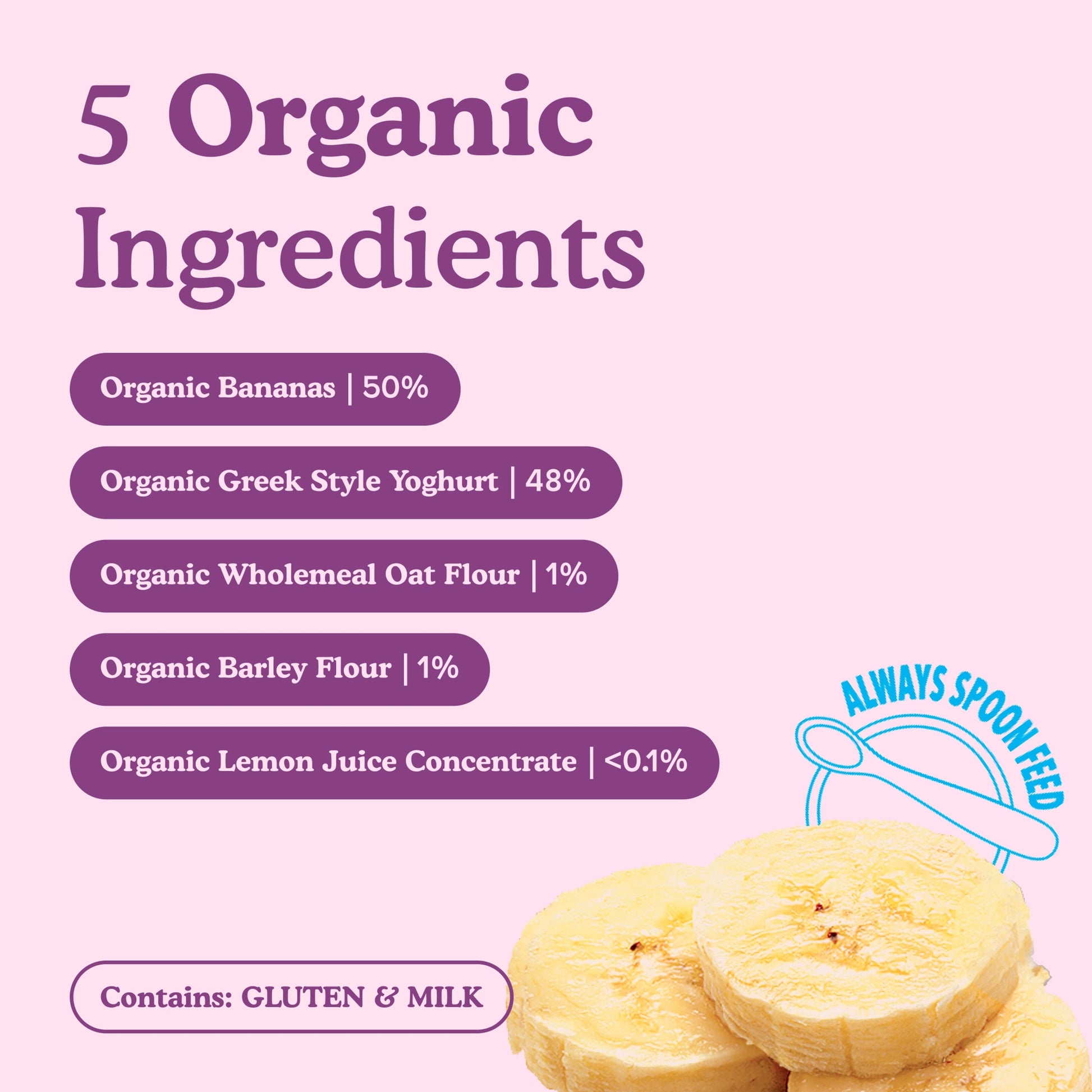 Little Freddie Organic Banana Greek Style Yoghurt Baby Food Pouch Multipack 6+ Months 6 x 100g — image 2