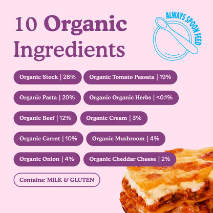 Little Freddie Organic Beef Lasagne with Cheese Baby Food Pouch 7+ Months 130g — image 3