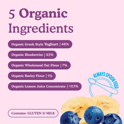 Little Freddie Organic Blueberry & Banana Yoghurt Baby Food Pouch Multipack 6+ Months 6 x 100g — image 3