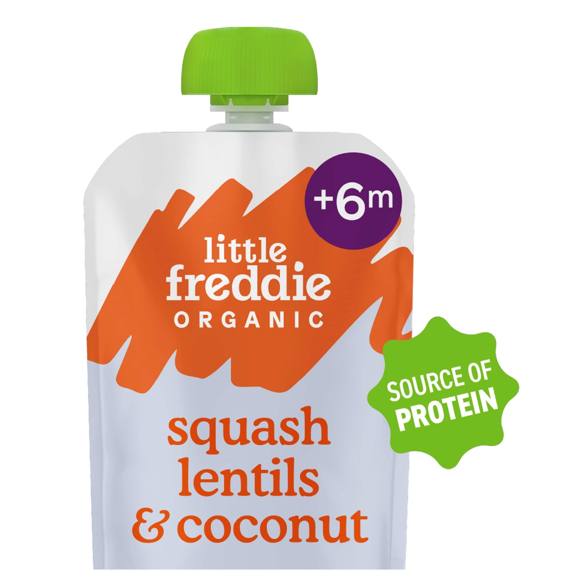 Little Freddie Organic Butternut Squash with Lentils & Coconut Baby Food Pouch +6Months 100g — image 1