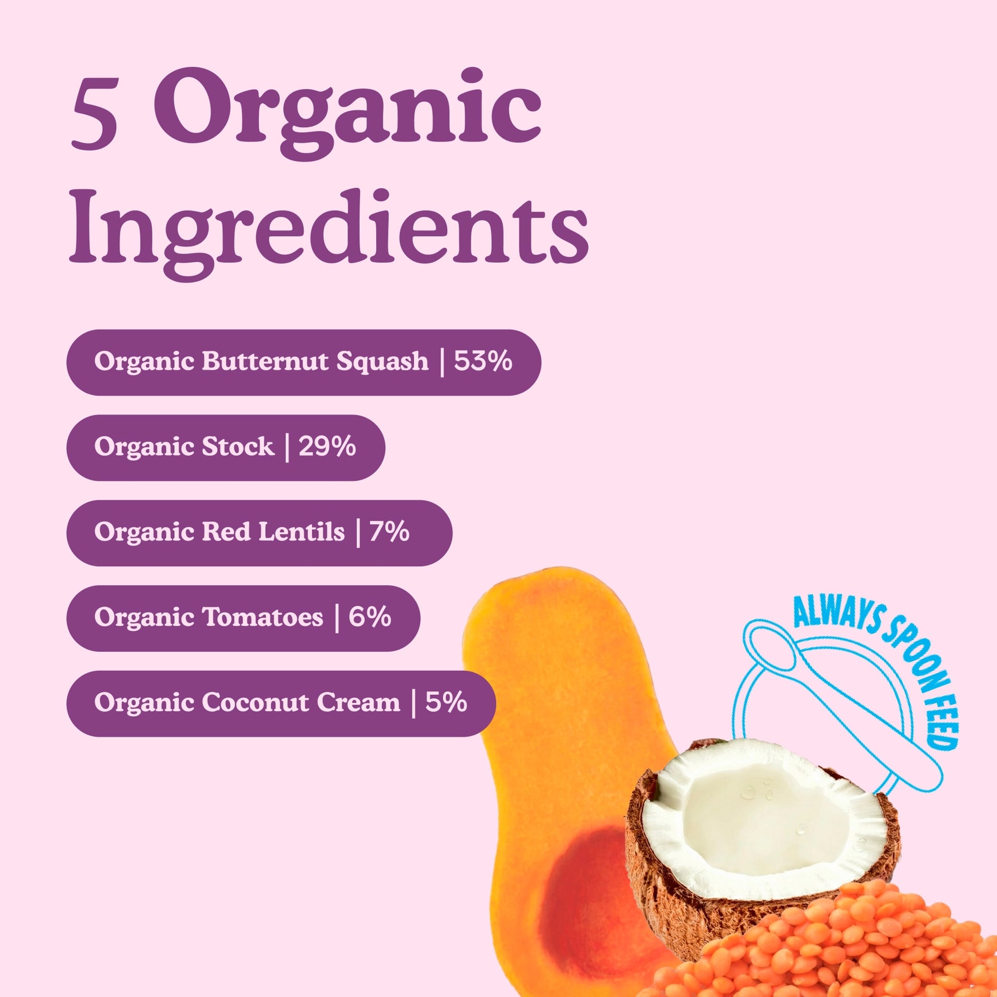 Little Freddie Organic Butternut Squash with Lentils & Coconut Baby Food Pouch +6Months 100g — image 3