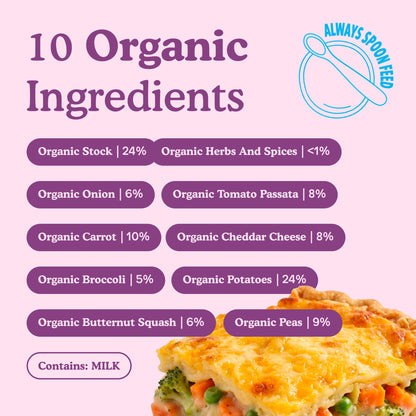 Little Freddie Organic Cheesy Pie with Vegetables Baby Food Pouch 7+ Months 130g — image 3