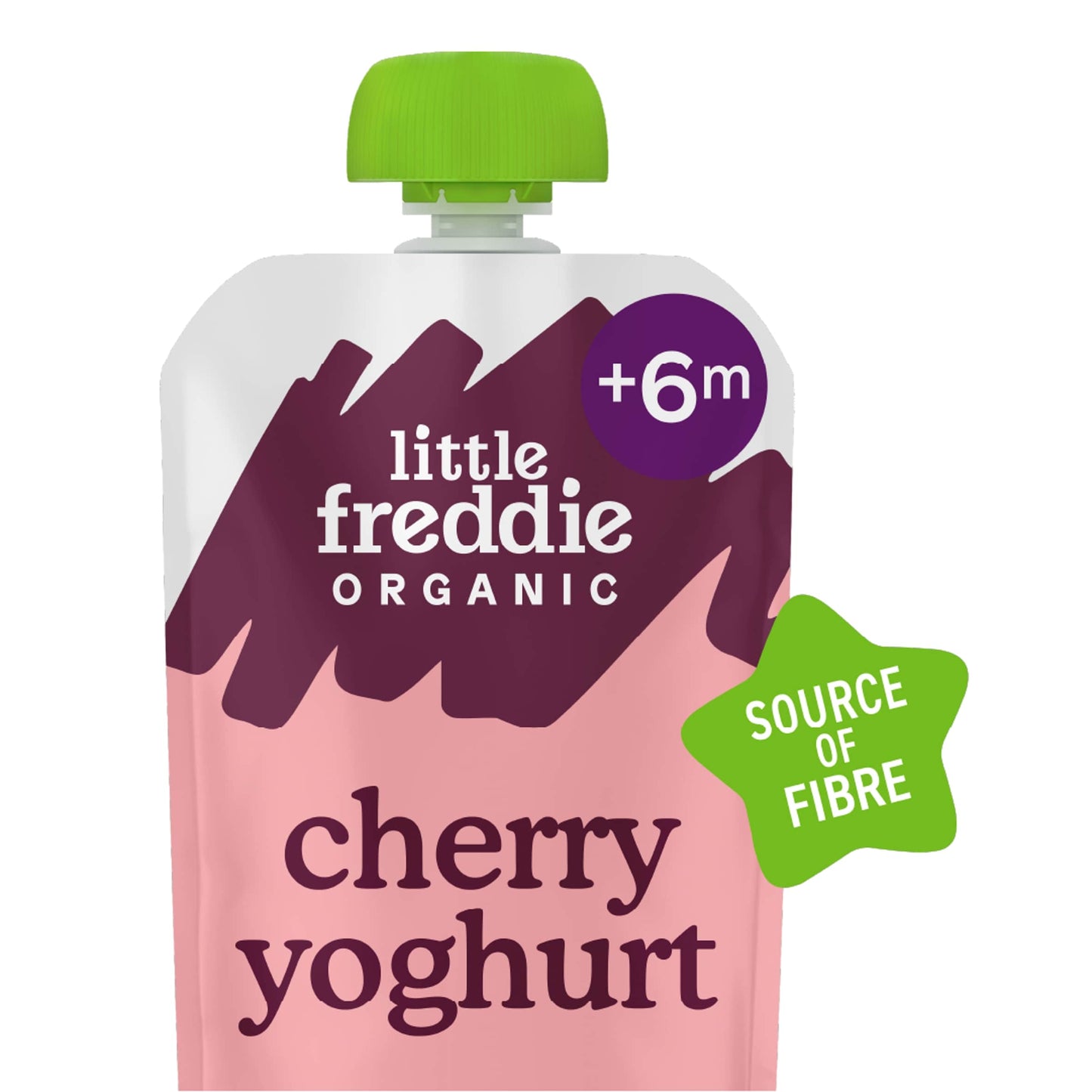 Little Freddie Organic Cherry Greek Style Yoghurt Baby Food Pouch 6+ Months — image 1