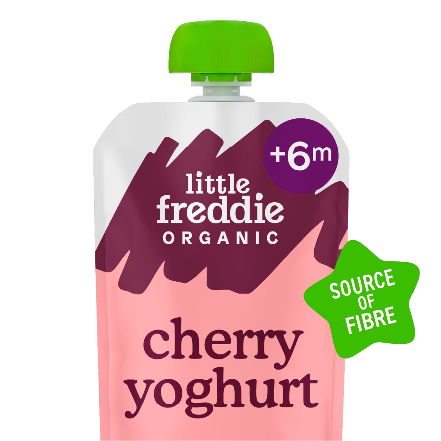 Little Freddie Organic Cherry Greek Style Yoghurt Baby Food Pouch 6+ Months — image 2