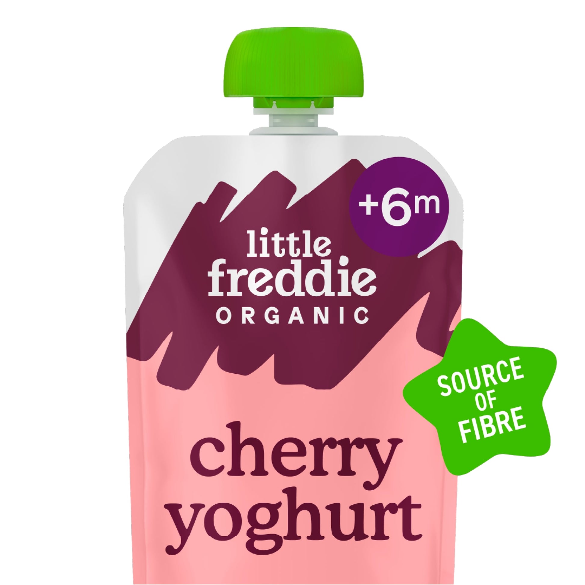 Little Freddie Organic Cherry Greek Style Yoghurt Baby Food Pouch 6+ Months — image 2