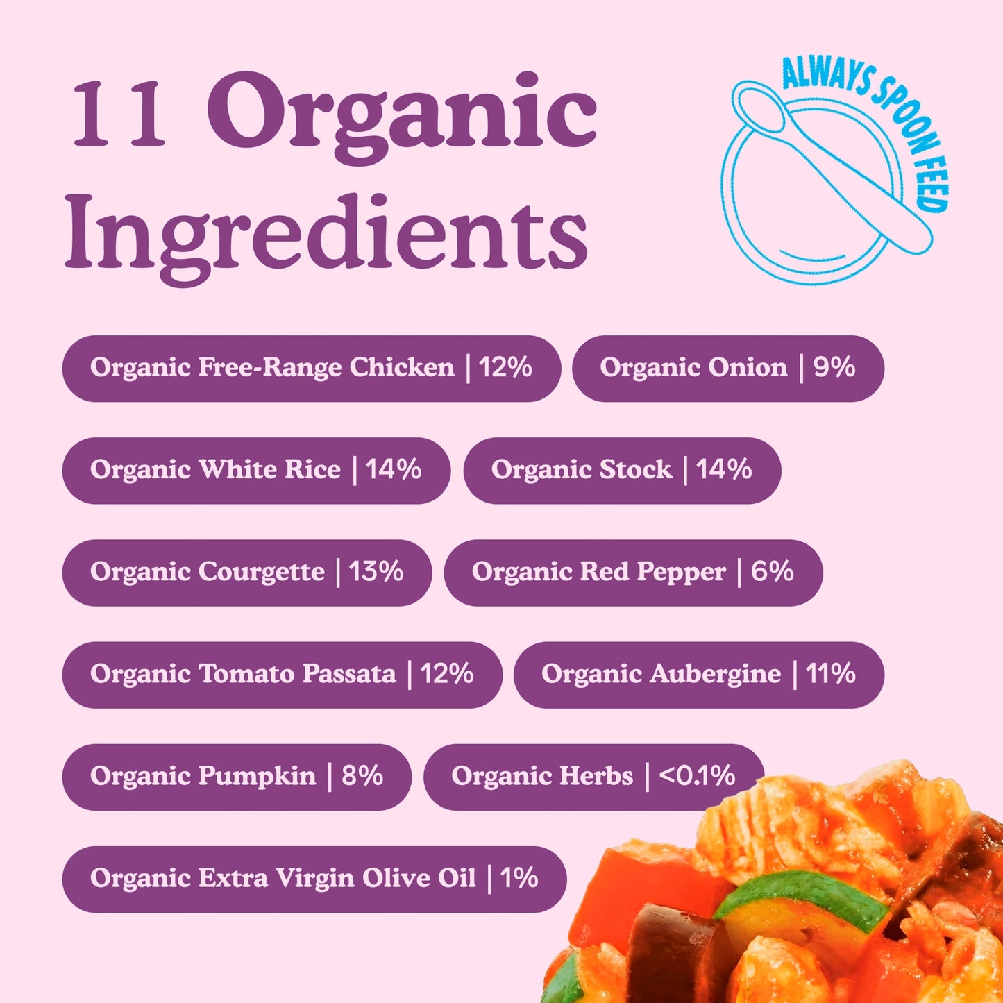 Little Freddie Organic Chicken & Rice Casserole Baby Food Pouch 7+ Months 130g — image 3