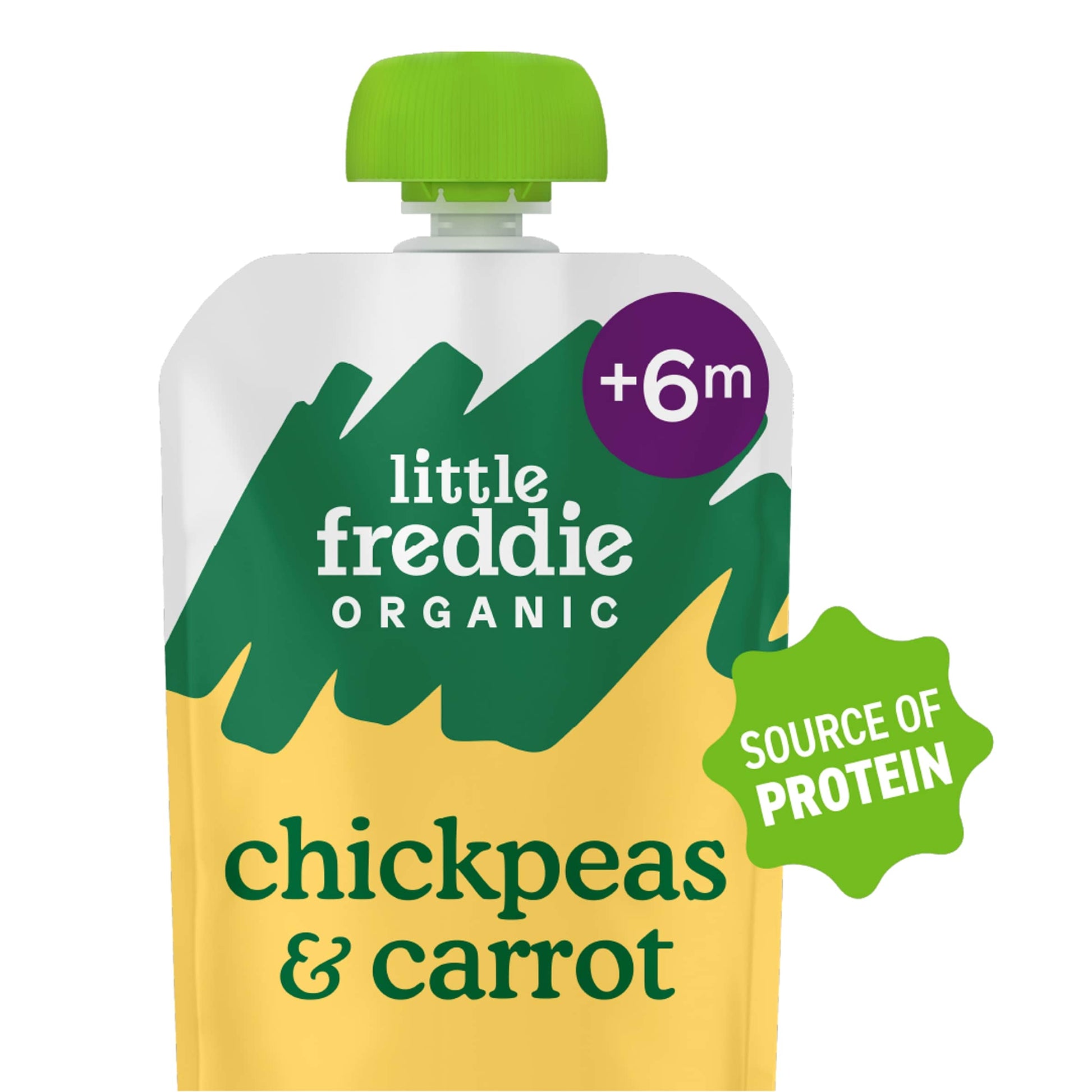 Little Freddie Organic Chickpeas & Carrots With Pumpkin Seed Butter Baby Food Pouch +6Months 100g — image 1