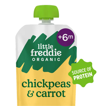Little Freddie Organic Chickpeas & Carrots With Pumpkin Seed Butter Baby Food Pouch +6Months 100g — image 1
