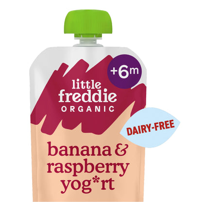Little Freddie Organic Dairy Free Banana & Raspberry Yoghurt Baby Food Pouch 6+ Months — image 1