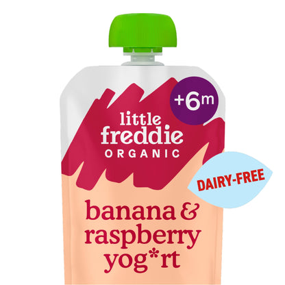 Little Freddie Organic Dairy Free Banana & Raspberry Yoghurt Baby Food Pouch 6+ Months — image 2