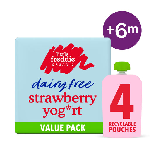 Little Freddie Organic Dairy Free Strawberry Coconut Yoghurt 4X90g — image 1