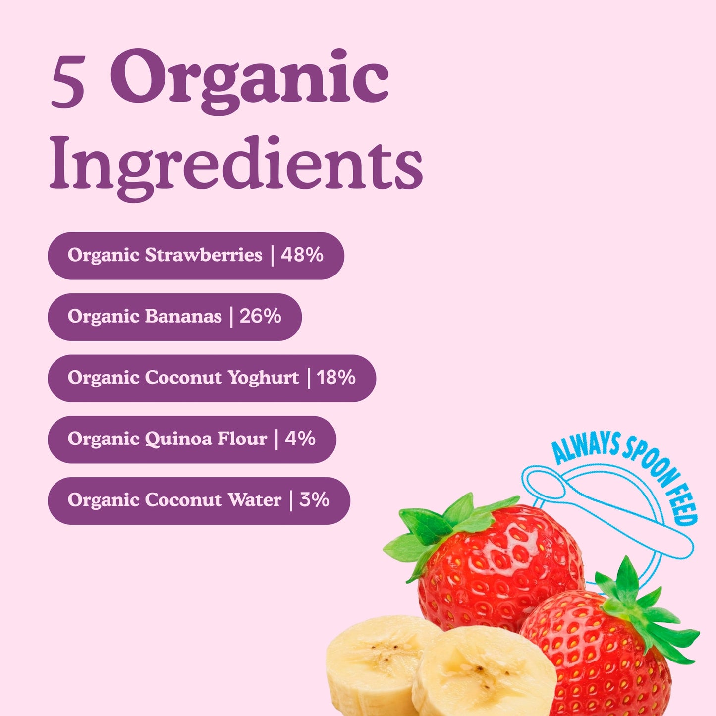 Little Freddie Organic Dairy Free Strawberry Coconut Yoghurt 4X90g — image 3