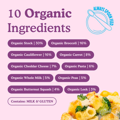 Little Freddie Organic Mac and Cheese with Broccoli & Cauliflower Baby Food Pouch Single 7m+ 130g — image 3