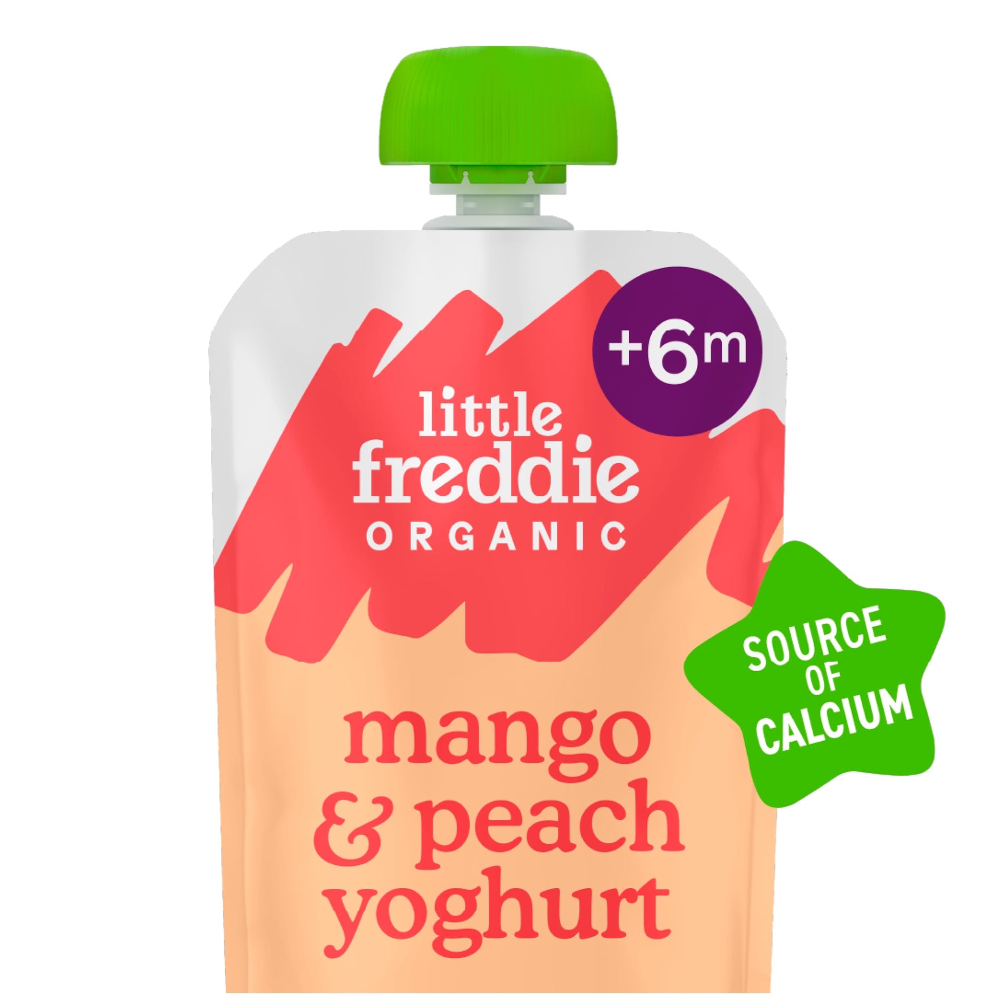 Little Freddie Organic Mango & Peach Greek Style Yoghurt Baby Food Pouch 6+ Months 100g — image 2