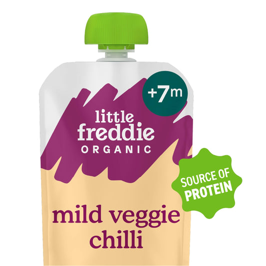 Little Freddie Organic Mild Veggie Chilli with Beans & Lentils Baby Food Pouch Single 7m+ 130g — image 1
