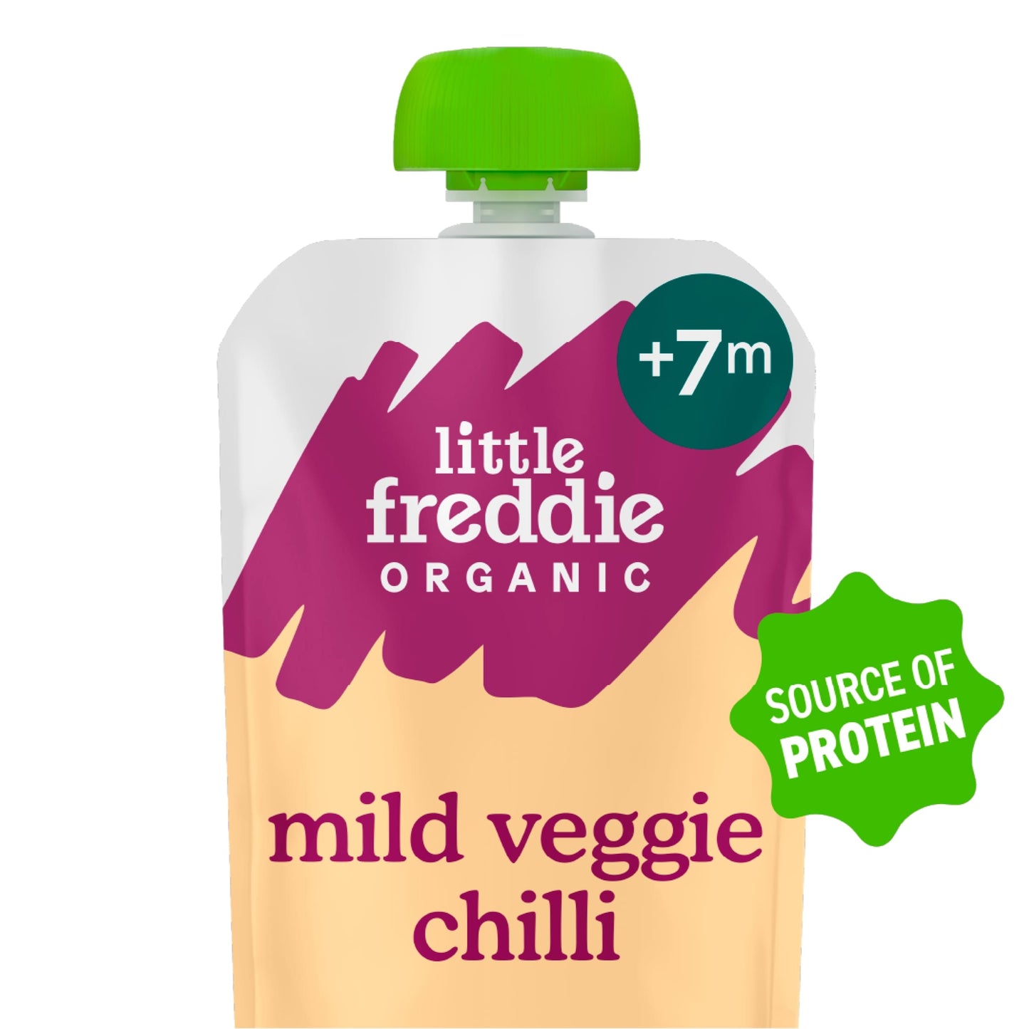 Little Freddie Organic Mild Veggie Chilli with Beans & Lentils Baby Food Pouch Single 7m+ 130g — image 2